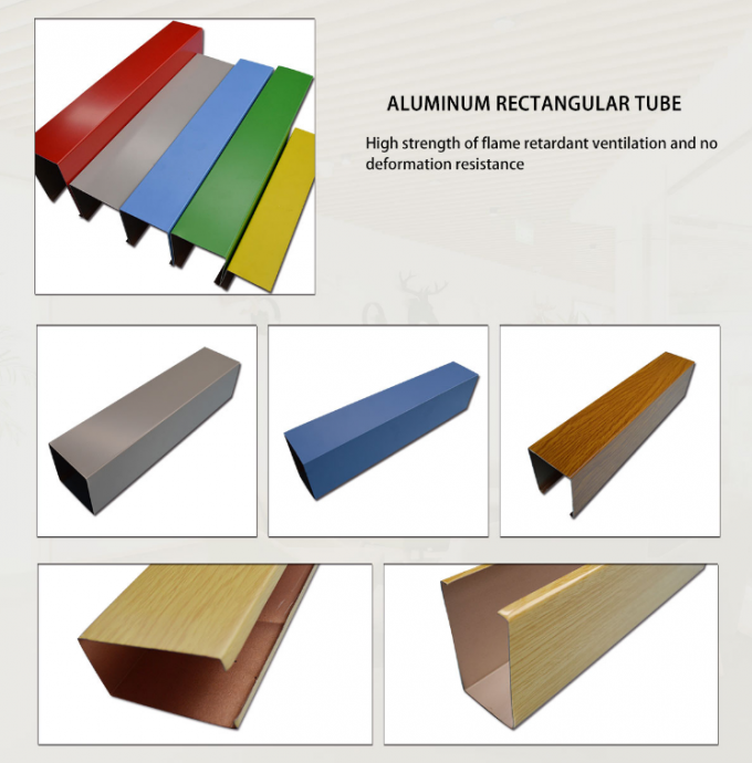 직사각형 목제 곡물 금속 천장판/알루미늄 합성 패널 클래딩 