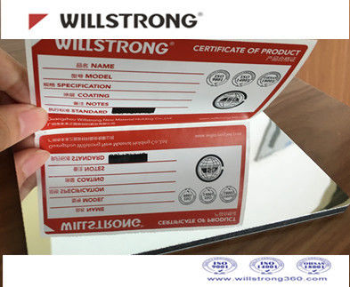 양극 처리 처리 정면 알루미늄 합성 패널 물결 모양 금속 협력 업체